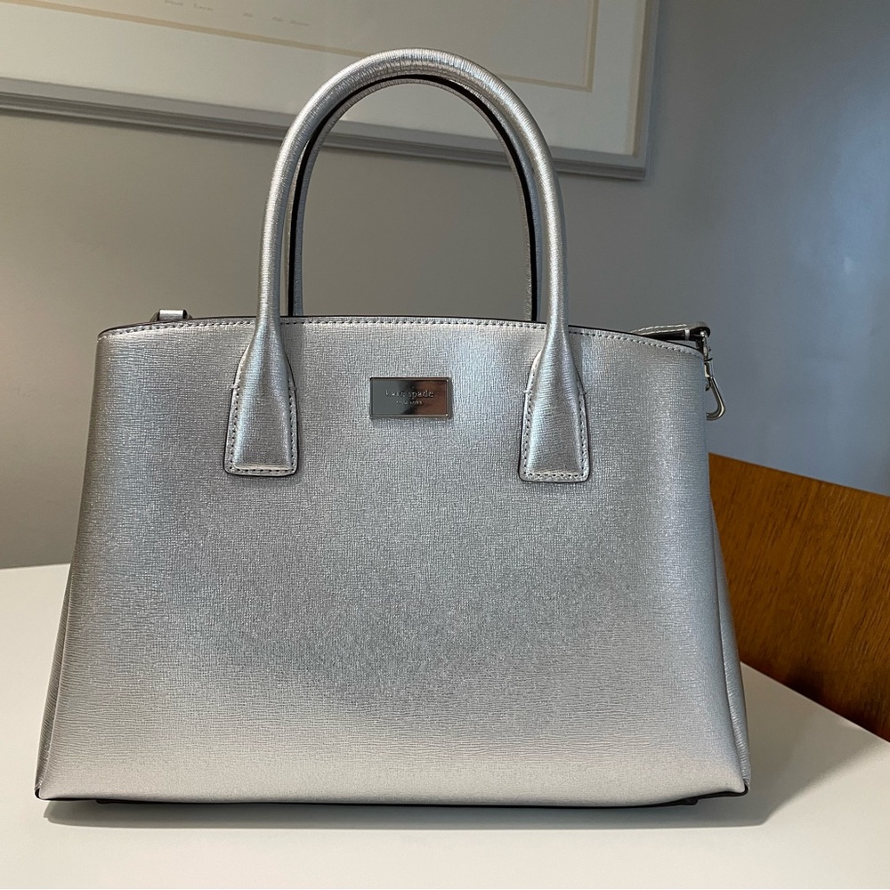 NWT Kate Spade Serena Metallic Leather Handbag
